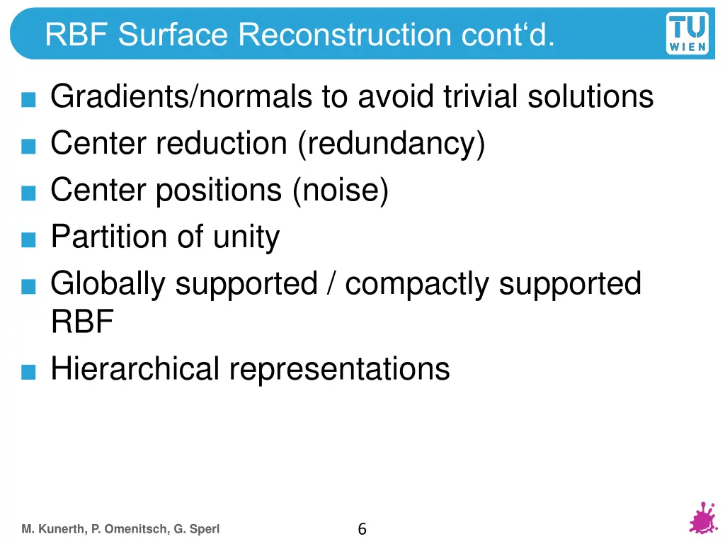 rbf surface reconstruction cont d