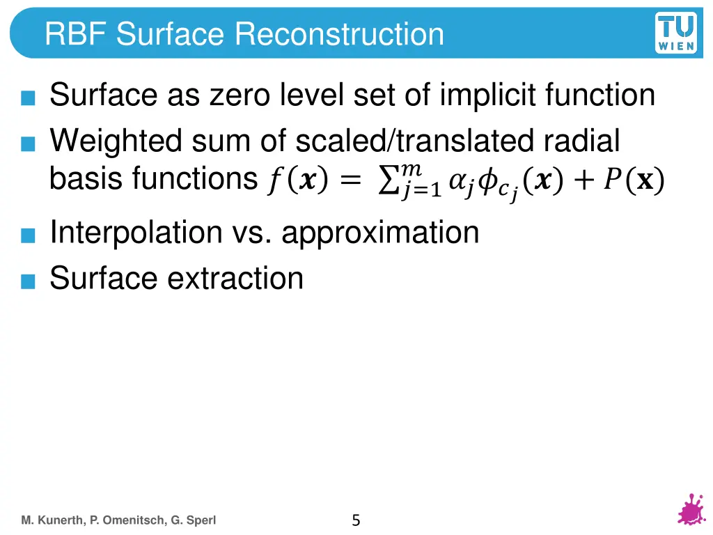 rbf surface reconstruction