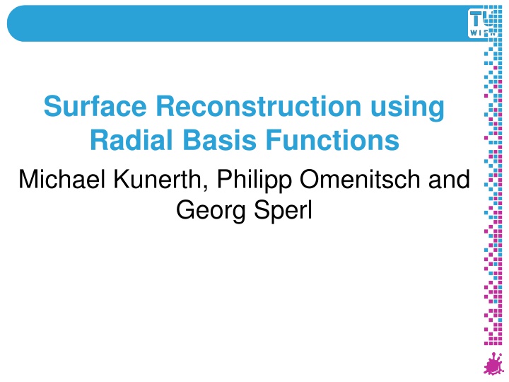 surface reconstruction using radial basis
