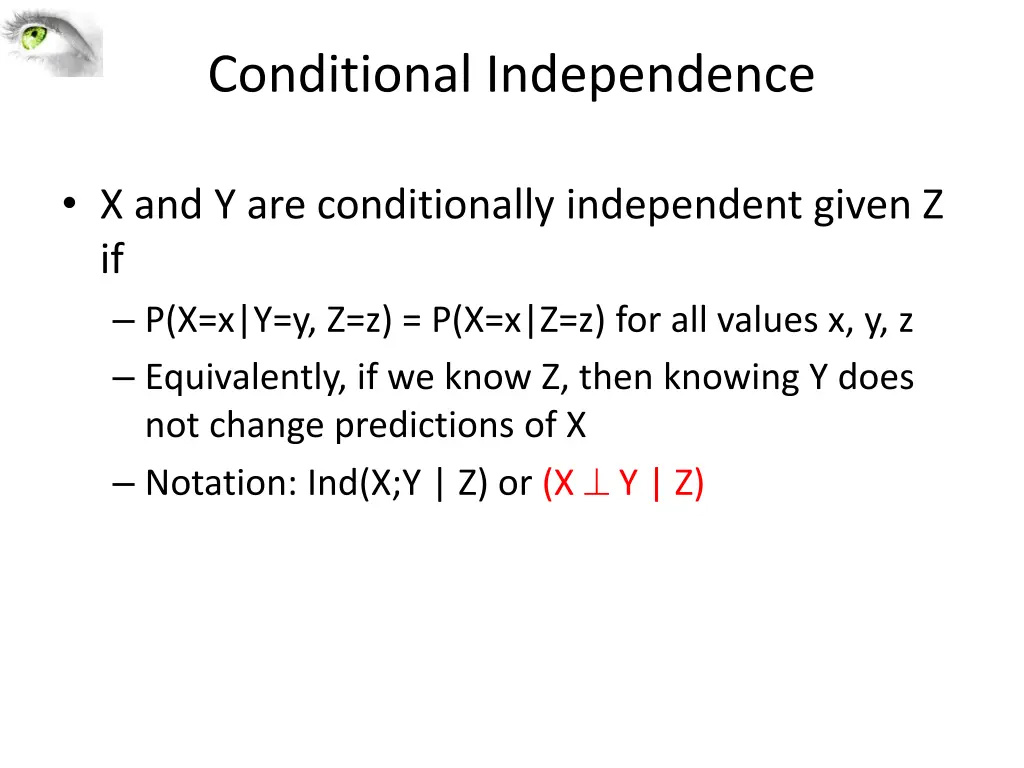 conditional independence