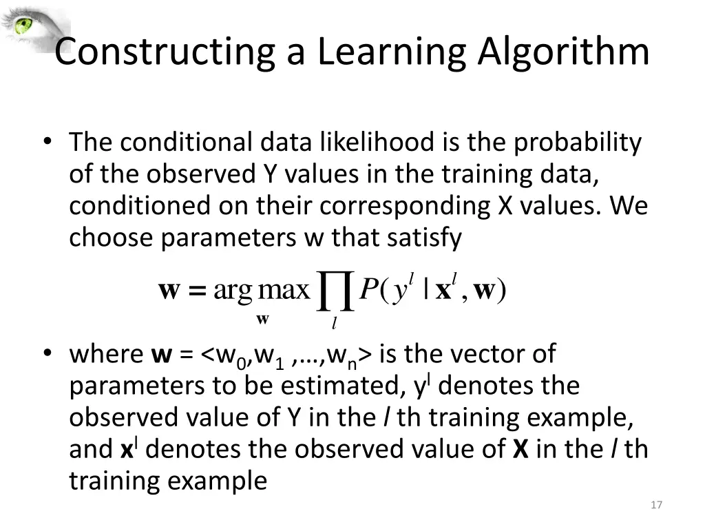 constructing a learning algorithm