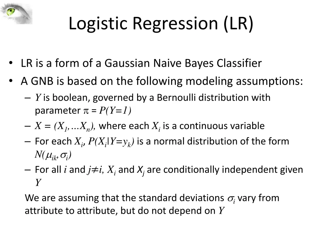 logistic regression lr