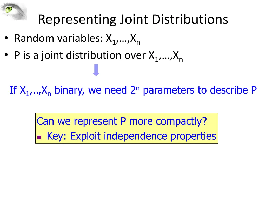 representing joint distributions random variables