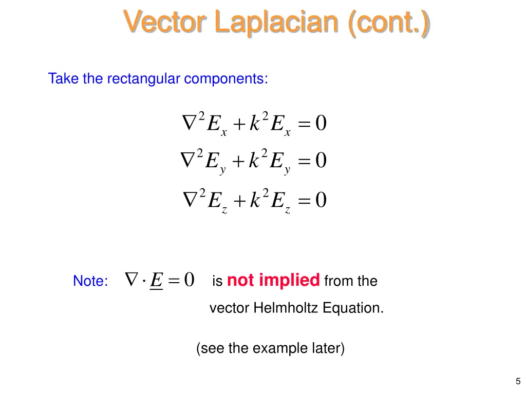 vector laplacian cont
