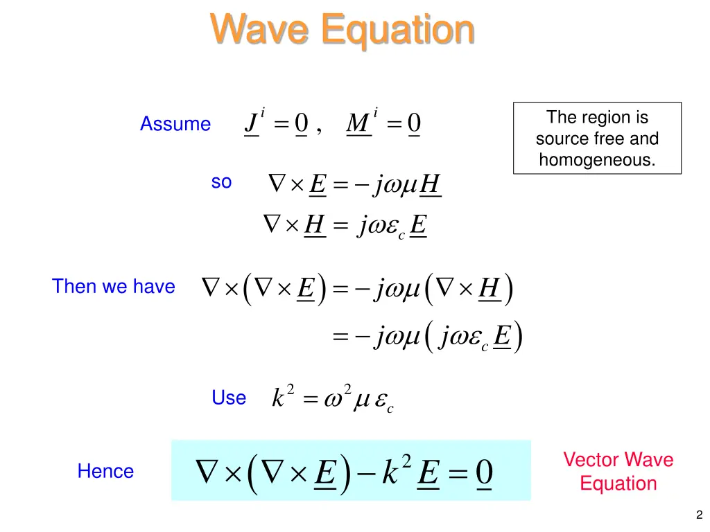 wave equation