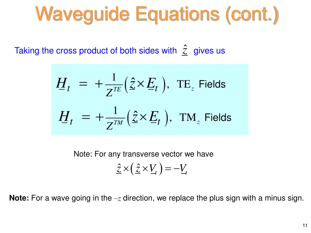 waveguide equations cont 3