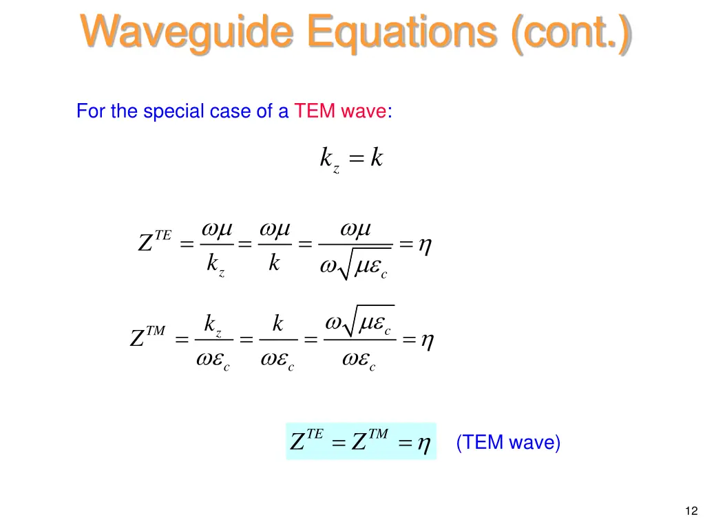 waveguide equations cont 4