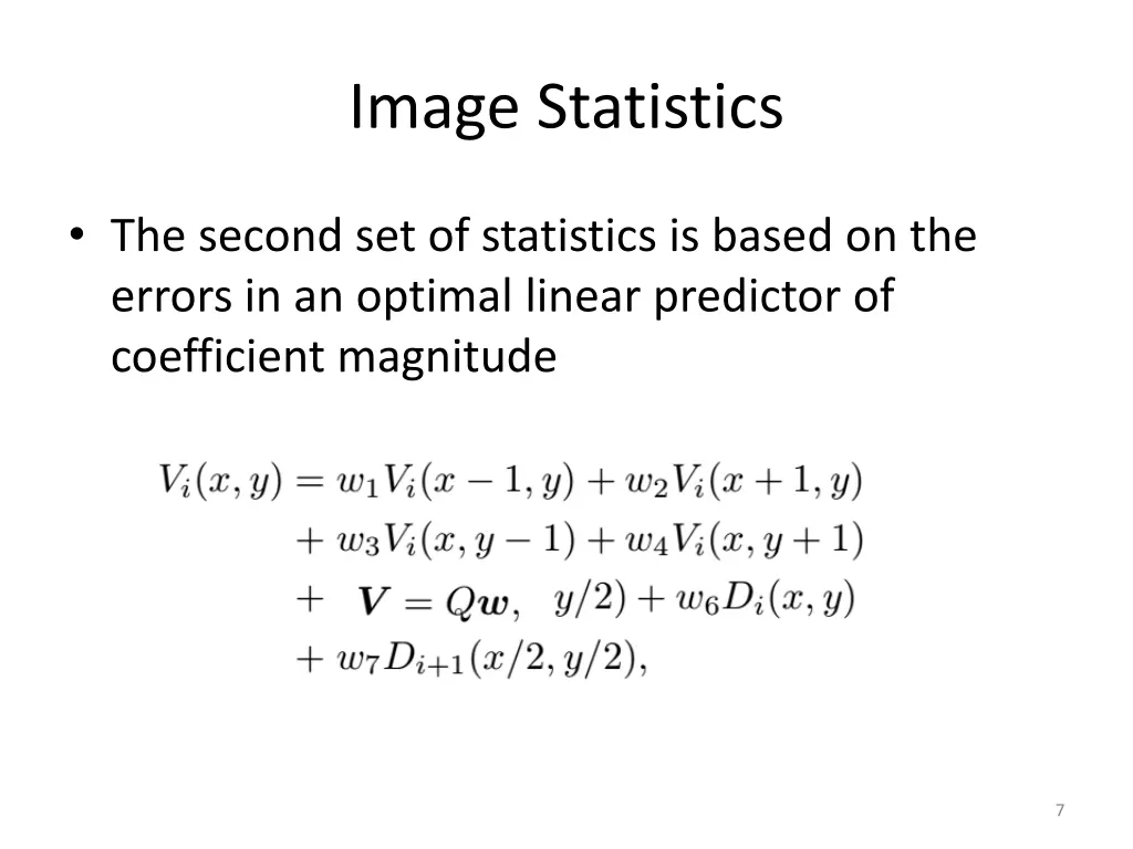 image statistics 3
