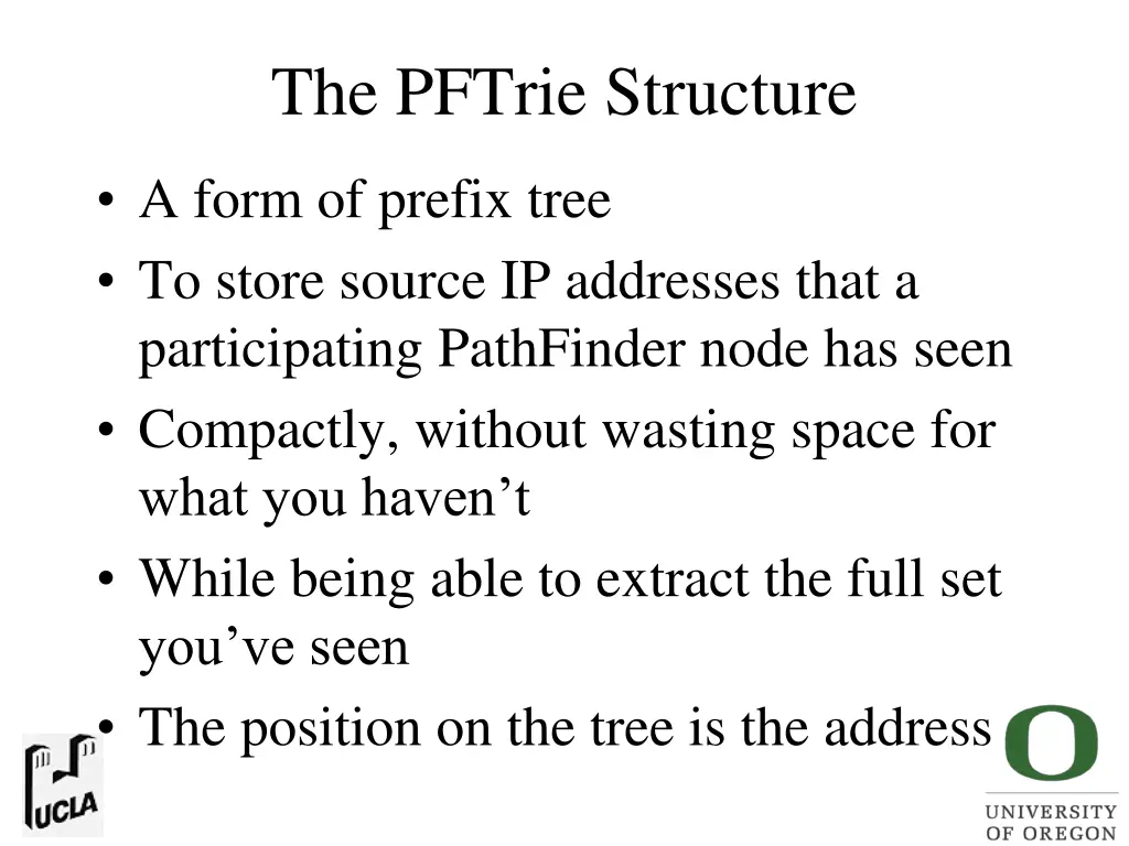 the pftrie structure