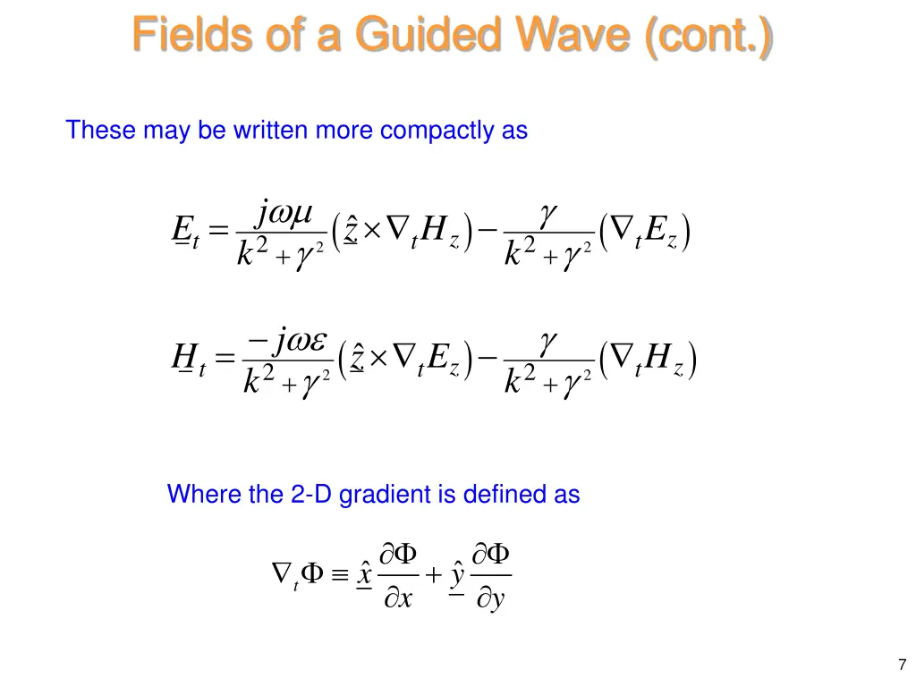 fields of a guided wave cont 4