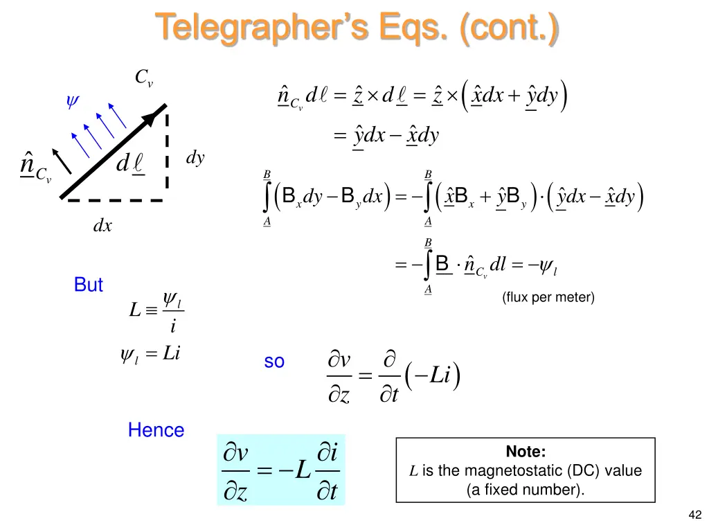 telegrapher s eqs cont 2