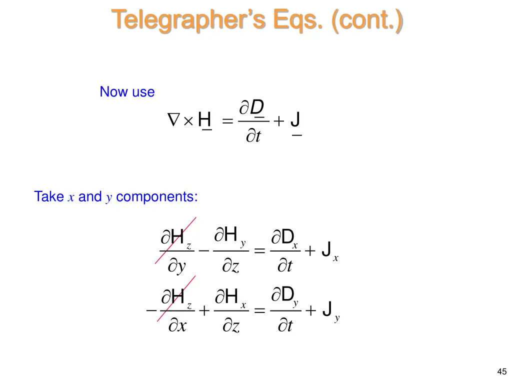 telegrapher s eqs cont 5