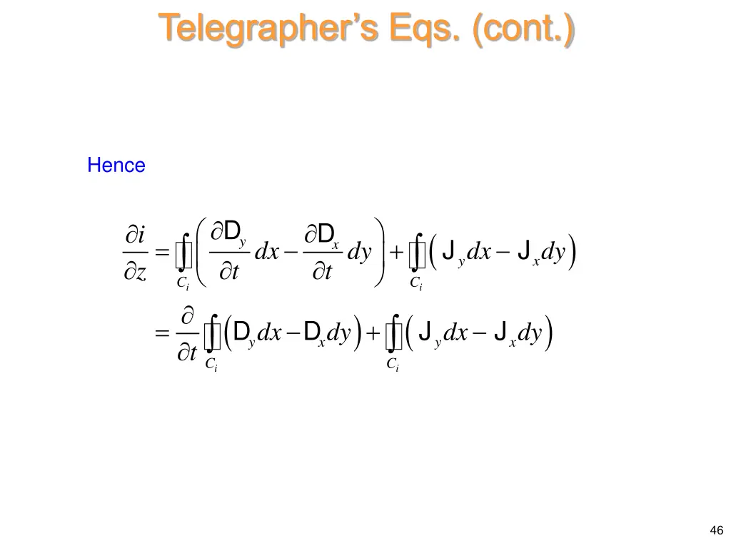 telegrapher s eqs cont 6