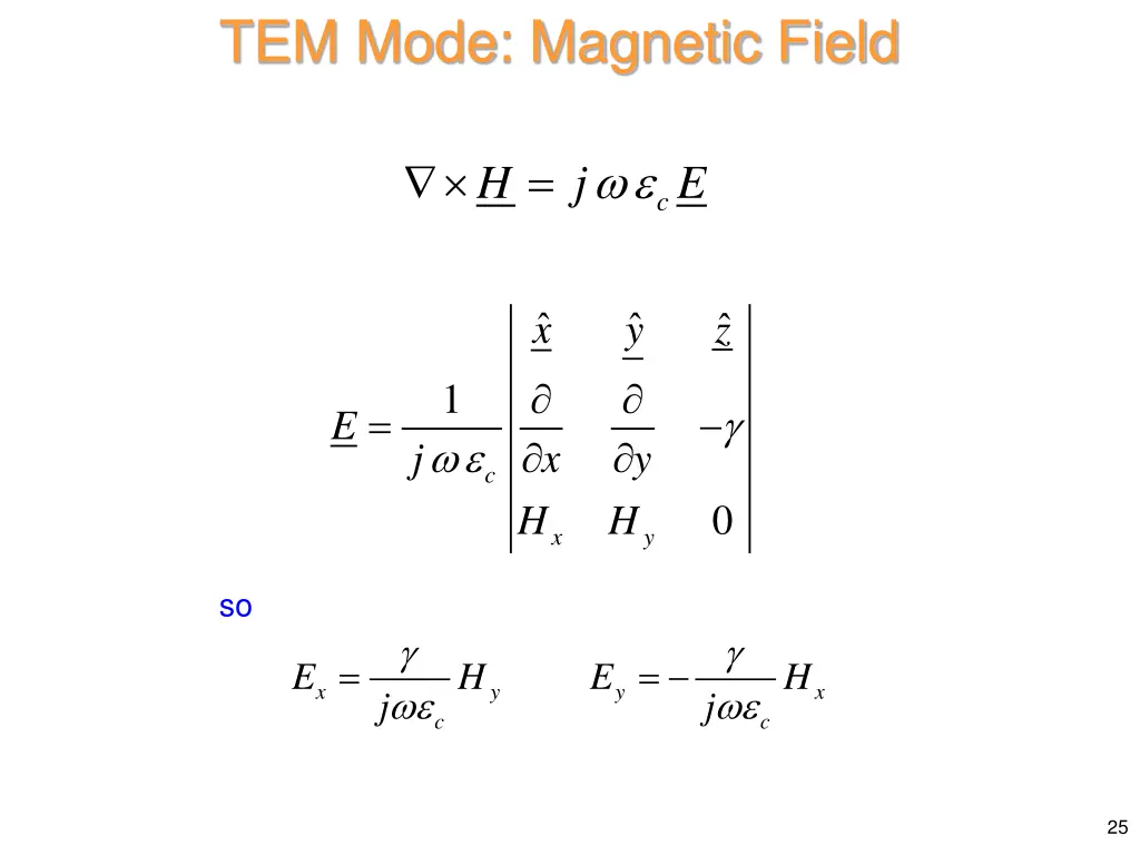 tem mode magnetic field