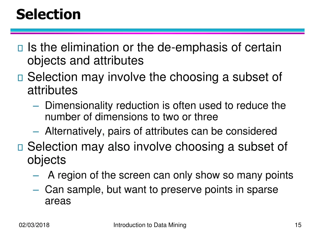 selection
