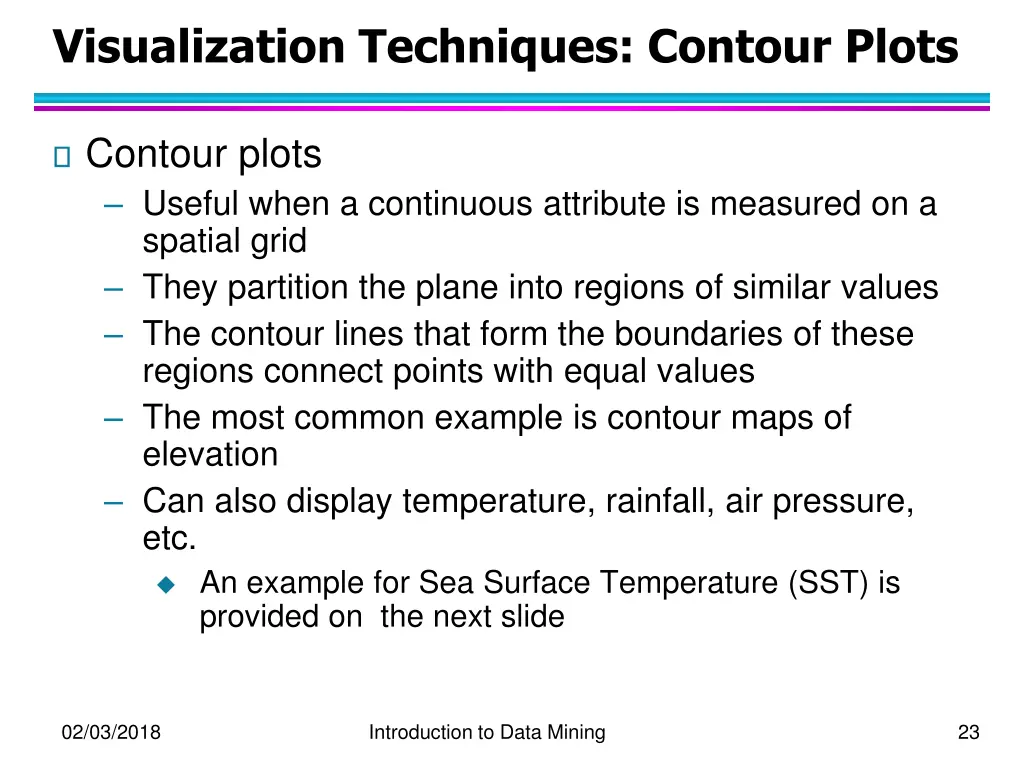 visualization techniques contour plots