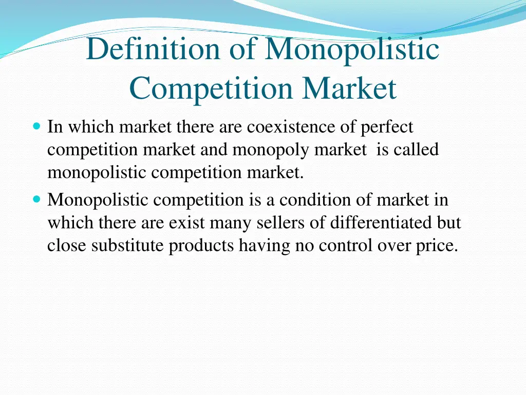 definition of monopolistic competition market