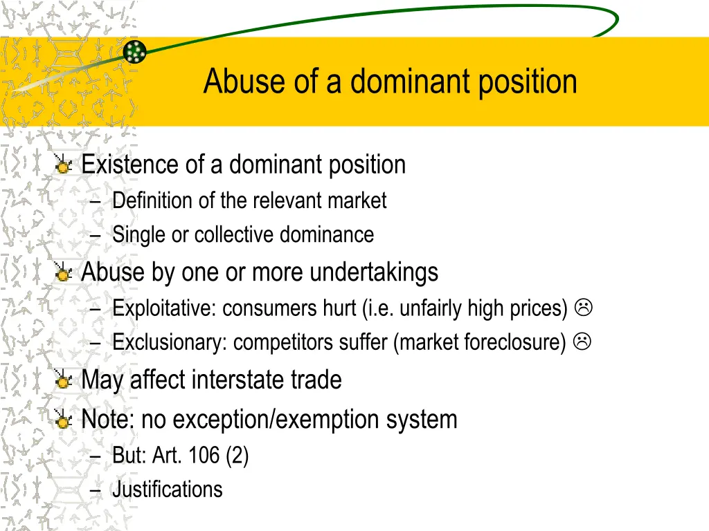 abuse of a dominant position