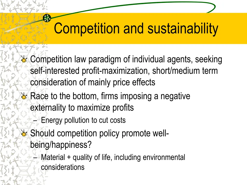 competition and sustainability