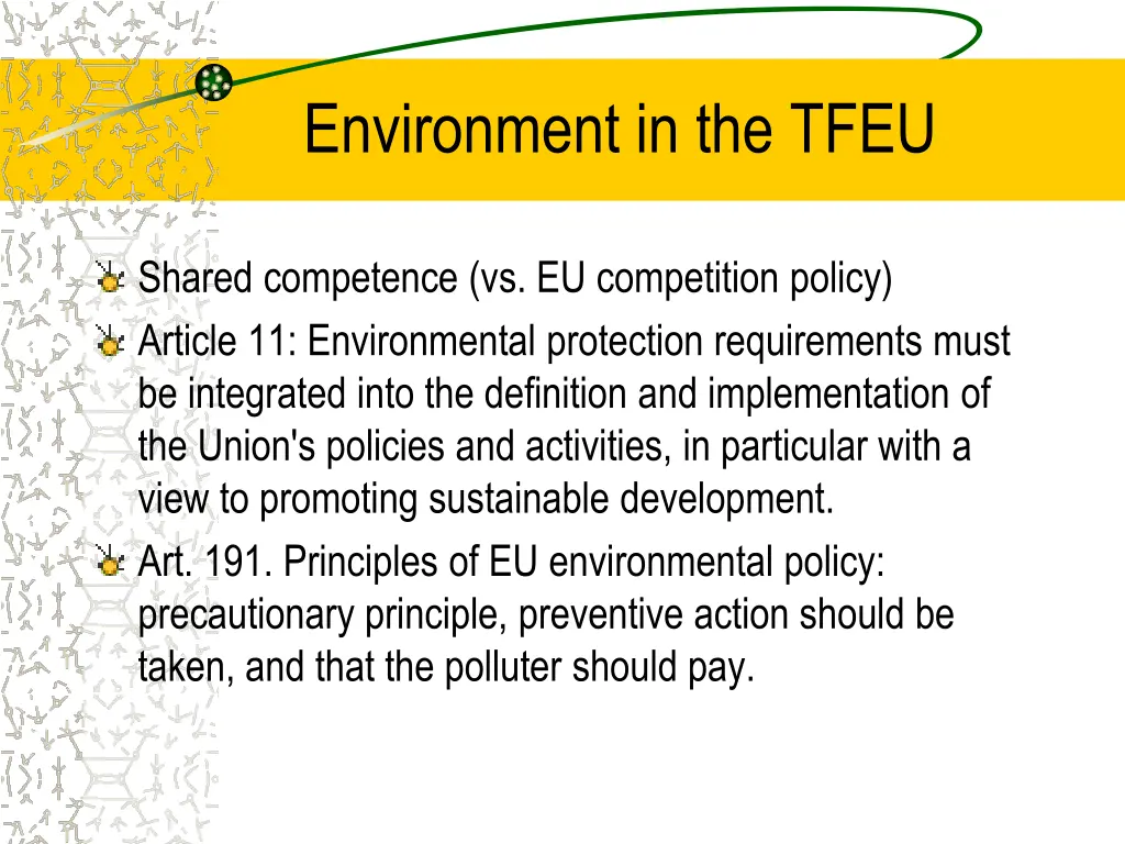 environment in the tfeu