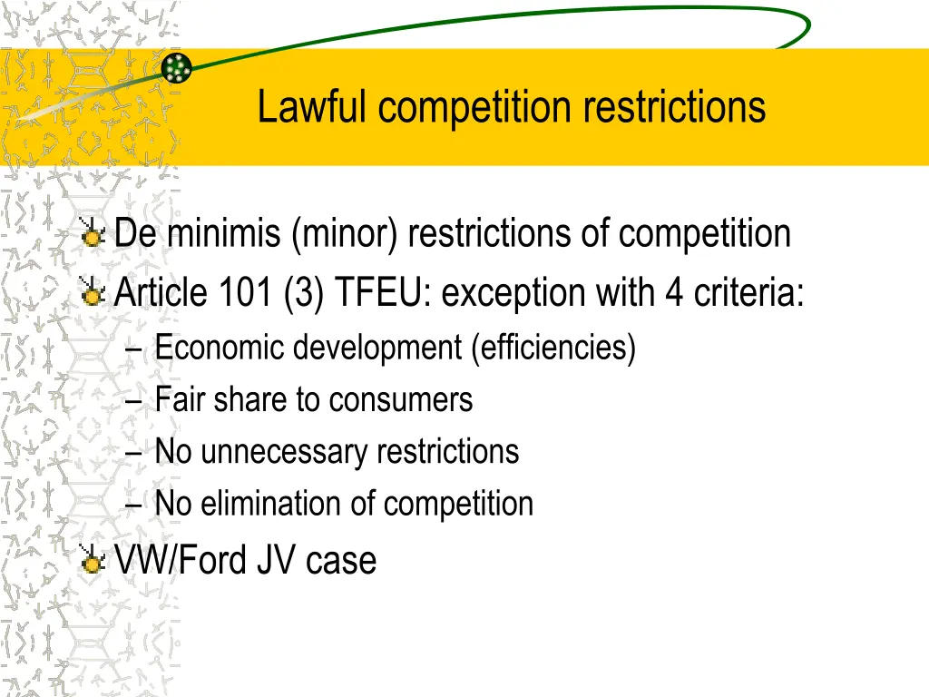 lawful competition restrictions