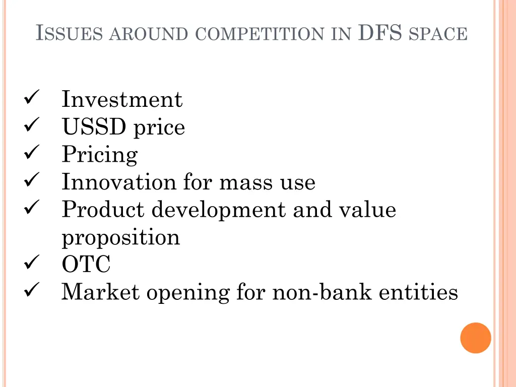 i ssues around competition in dfs space
