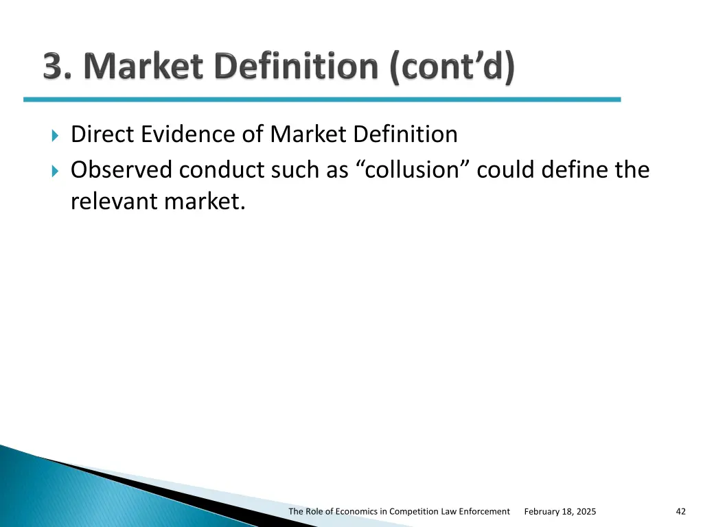 direct evidence of market definition