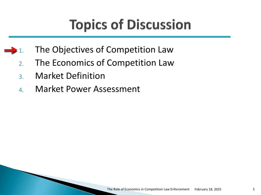 the objectives of competition law the economics
