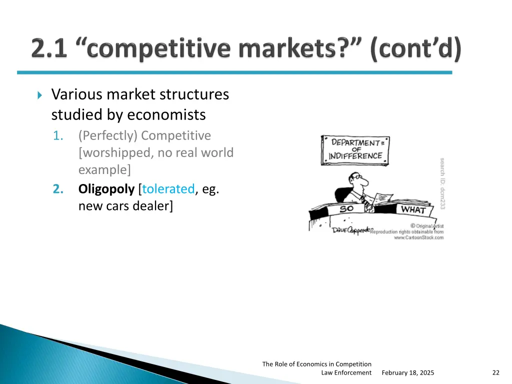 various market structures studied by economists 1