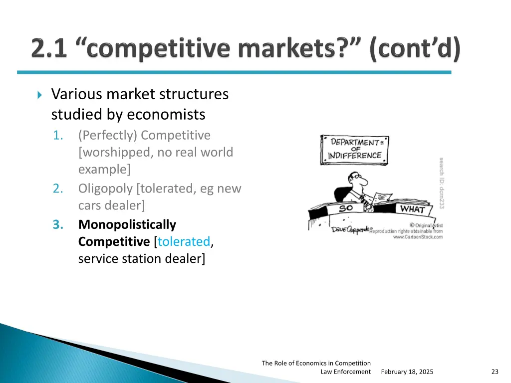 various market structures studied by economists 2