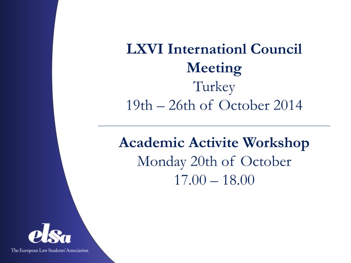 lxvi internationl council meeting turkey 19th