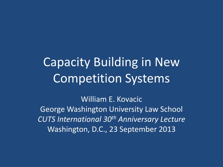 capacity building in new competition systems