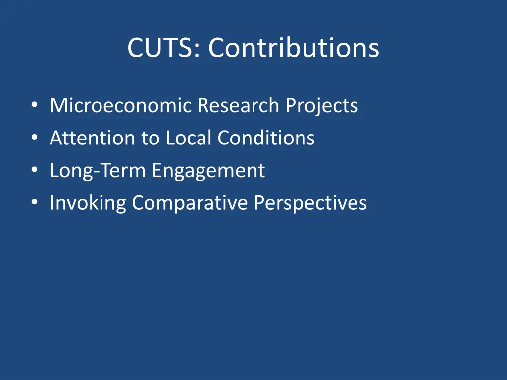 cuts contributions