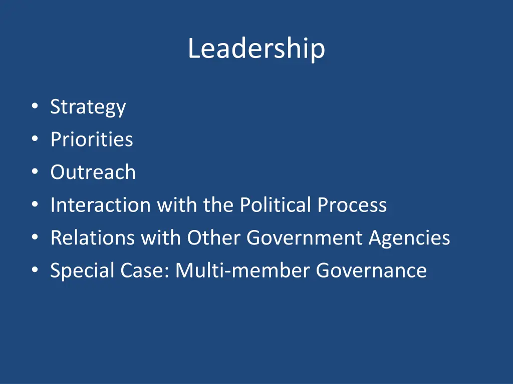 leadership