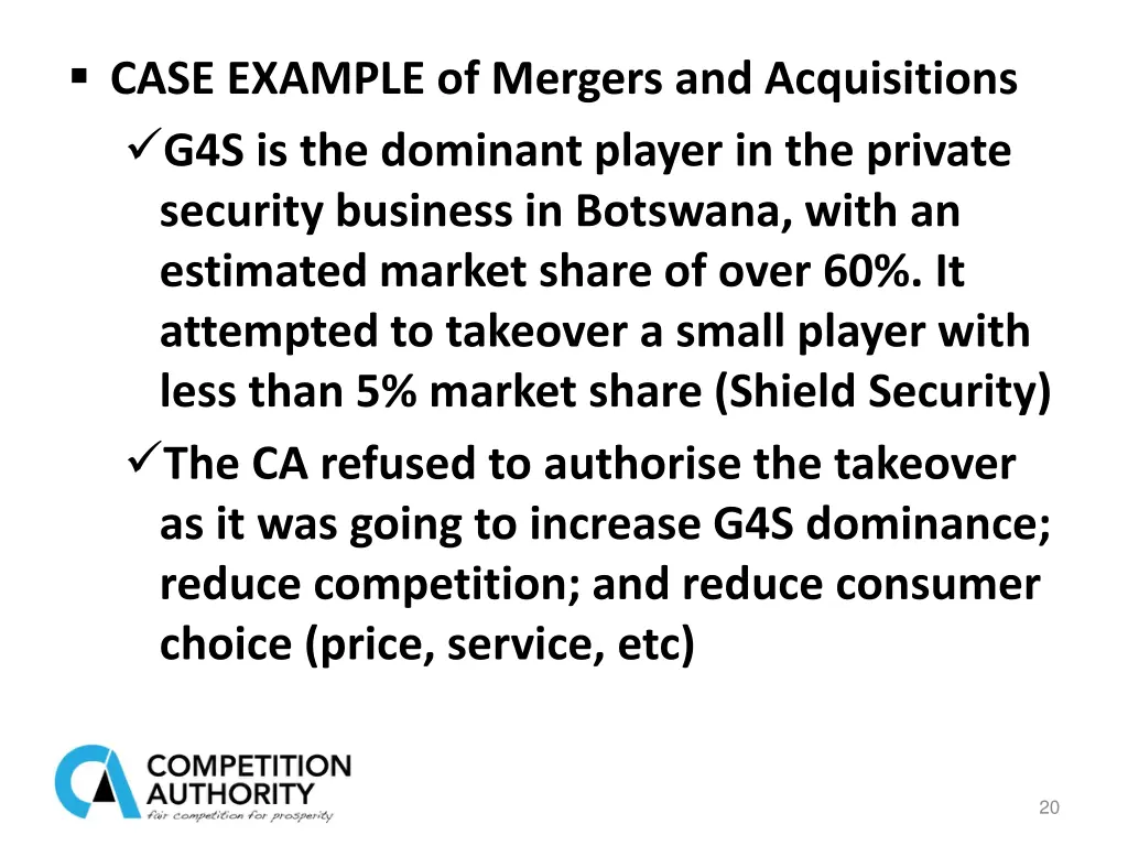 case example of mergers and acquisitions