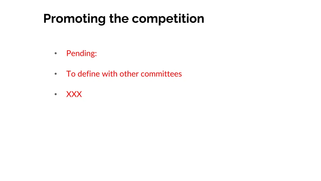 promoting the competition
