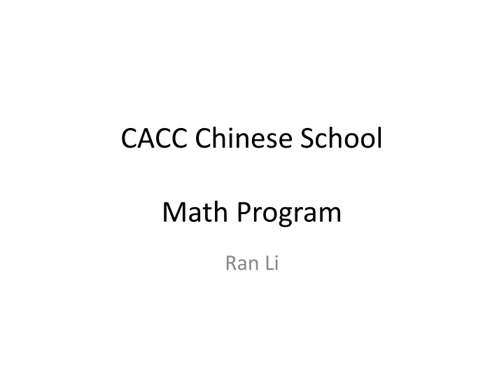 cacc chinese school