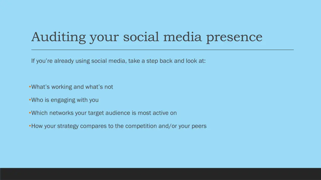 auditing your social media presence