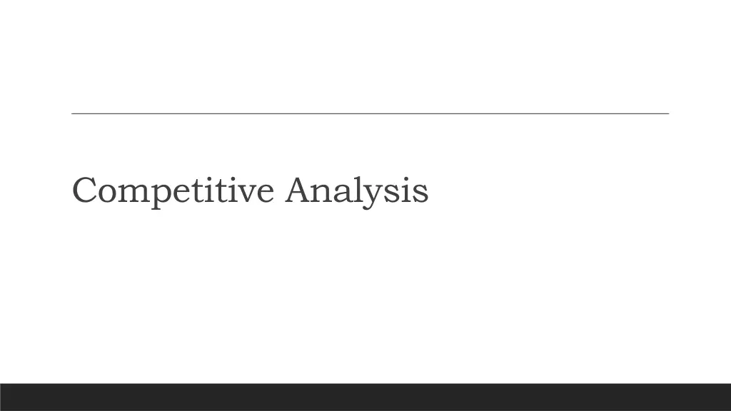 competitive analysis