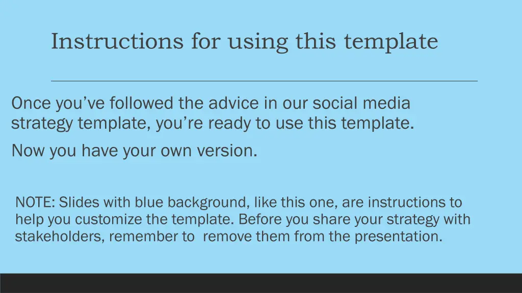 instructions for using this template