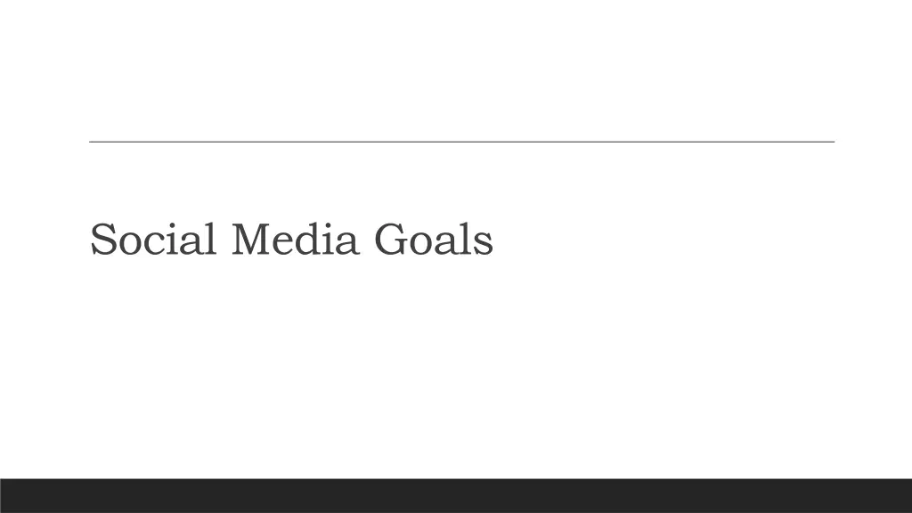 social media goals
