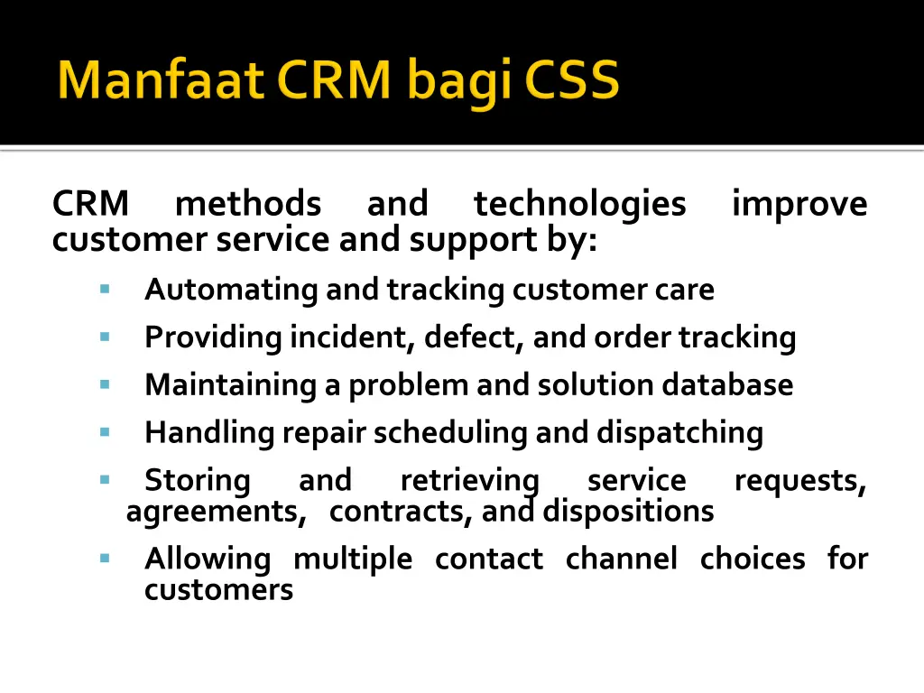 crm customer service and support by automating