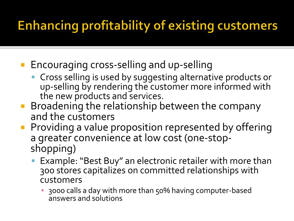 encouraging cross selling and up selling cross
