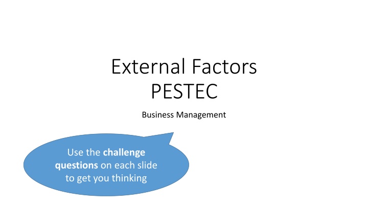 external factors pestec