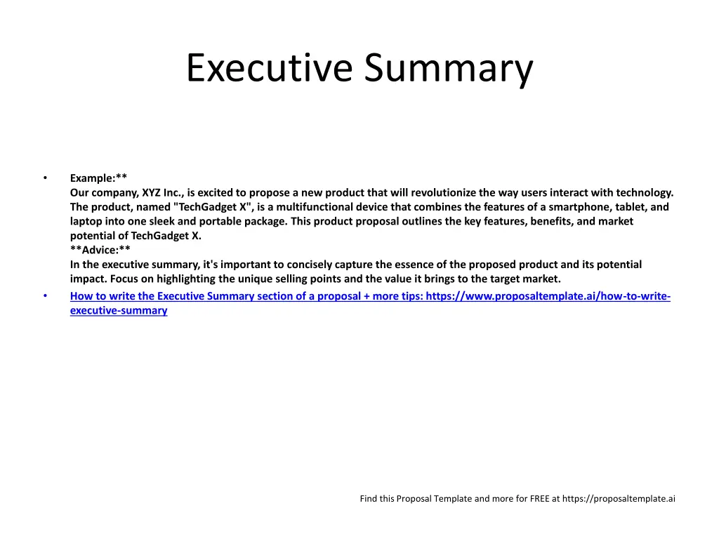 executive summary
