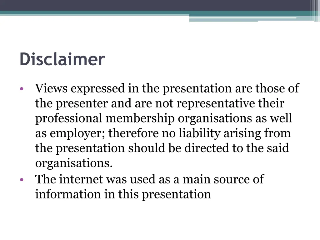 disclaimer