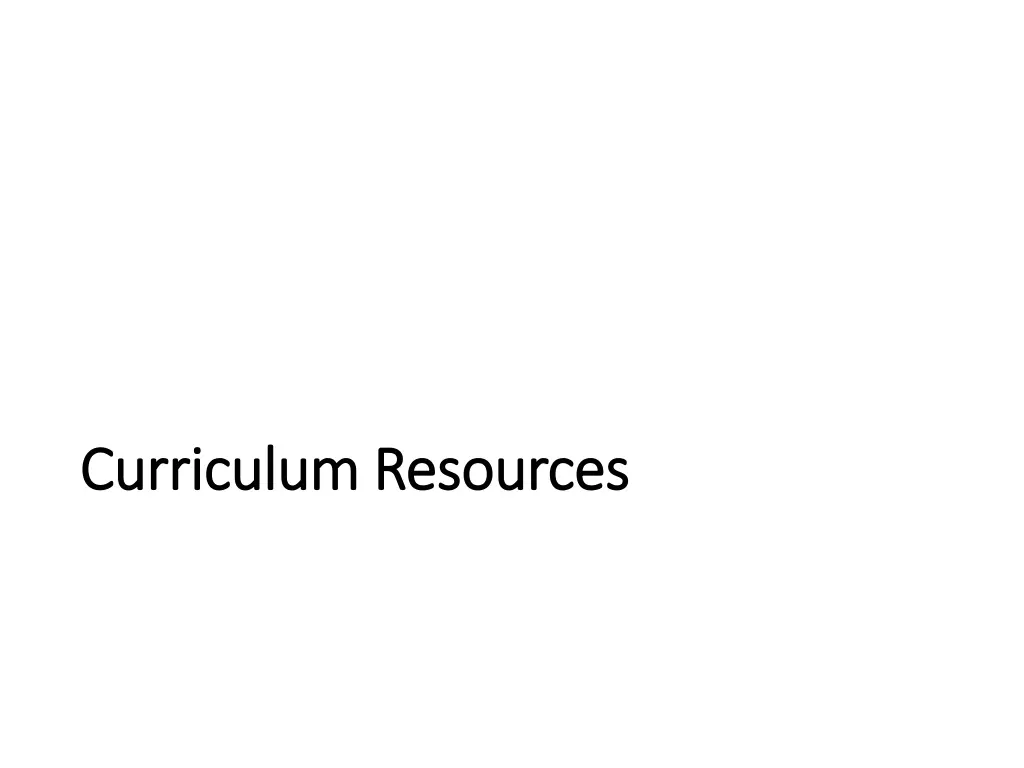 curriculum resources curriculum resources