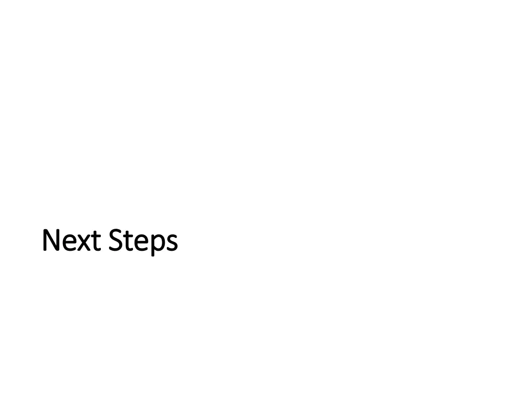 next steps next steps