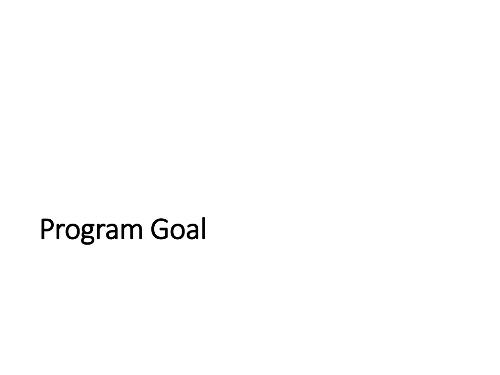 program goal program goal