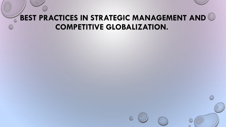 best practices in strategic management